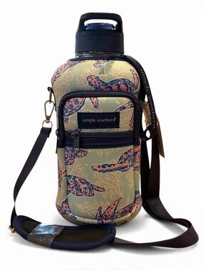 Simply Southern Half gallon water bottle with turtle Neoprene carrying sleeve
